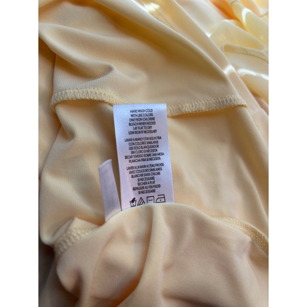 Calvin Klein Yellow Flutter Sleeve Blouse – Size Medium – Elegant & Versatile - Picture 4 of 8